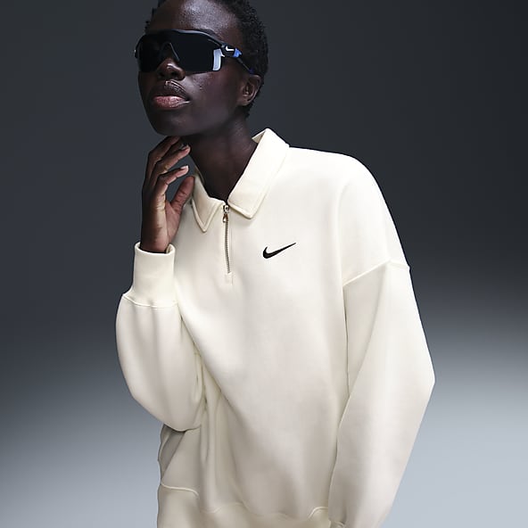 Womens White Hoodies Pullovers. Nike